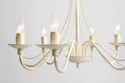 Sklep Kaja Żyrandol kremowy świecznik do salonu 397R9 12-PŁ RÓŻA | Kaja* Randole Tradycyjne