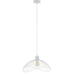 Sklep Kaja Żyrandol z drucianym kloszem ⌀40cm PND-1702-1-M-W NUNEZ | Kaja Best Sale