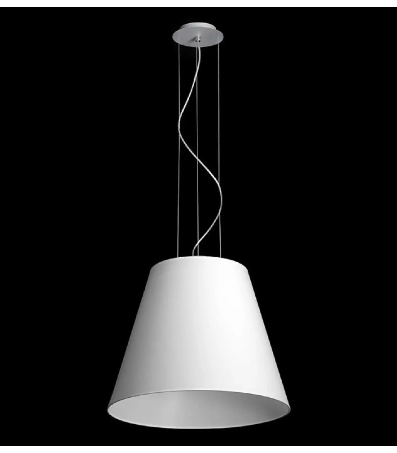 Sklep Kaja Żyrandol z szerokim abażurem ⌀70cm do salonu 67559 BELL | Kaja Discount