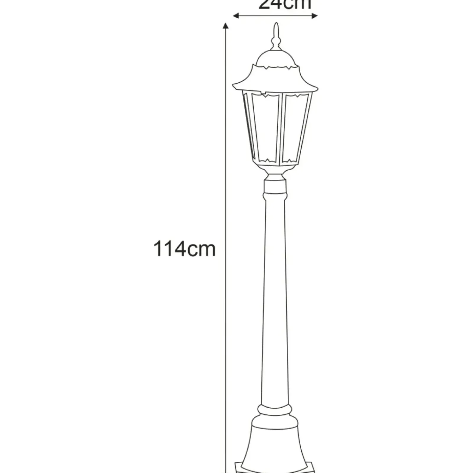 Sklep Kaja Zewnętrzna lampa stojąca retro K-6006A CZ/ZŁ LOZANA | Kaja Oświetlenie* Lampy Ogrodowe Stojące|Lampy Ogrodowe Stojące