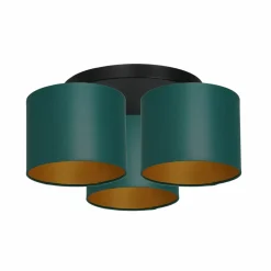 Sklep Kaja Zielono-złota lampa sufitowa, trzy abażury LX 3545 z serii ARDEN Fashion