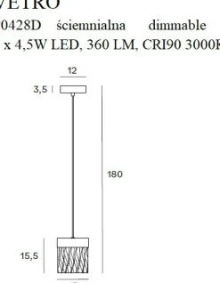 Sklep Kaja Złota, ściemnialna lampa wisząca LED MX P0428D VETRO | Kaja New
