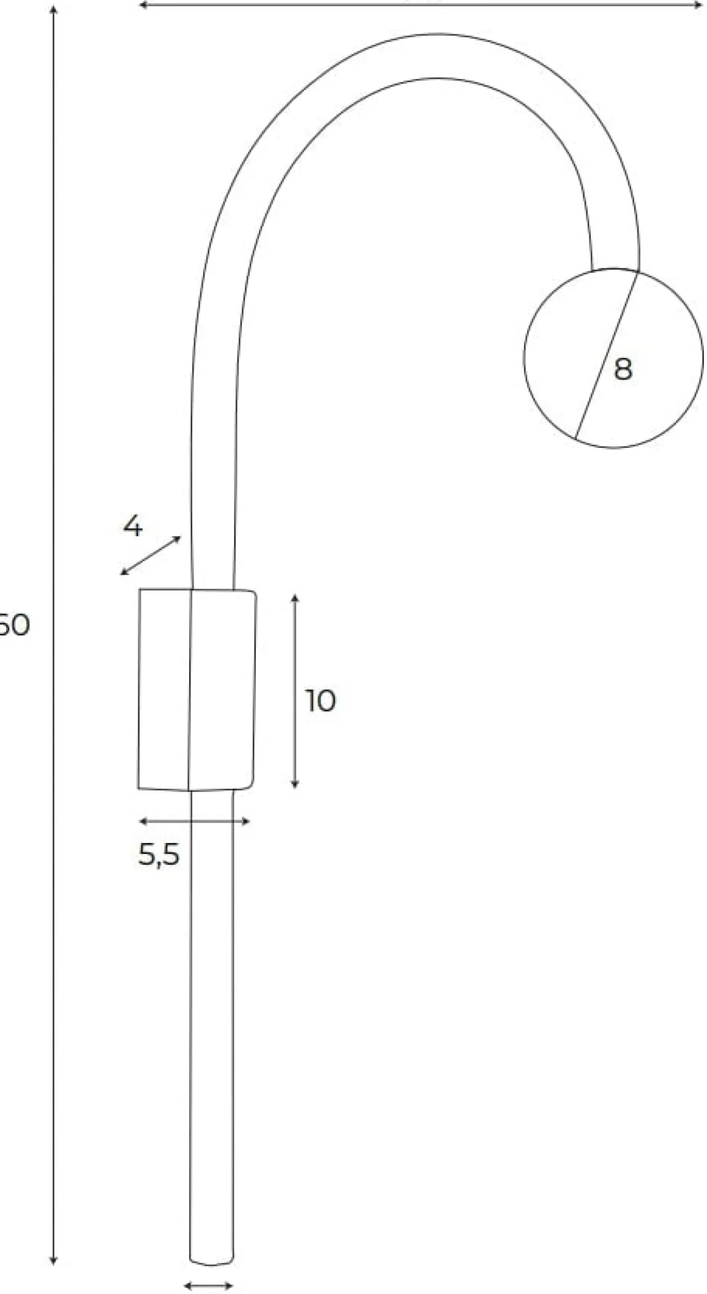 Sklep Kaja Złota, dekoracyjna lampa ścienna łuk MX W0338 ENIGMA | Kaja* Lampy Led