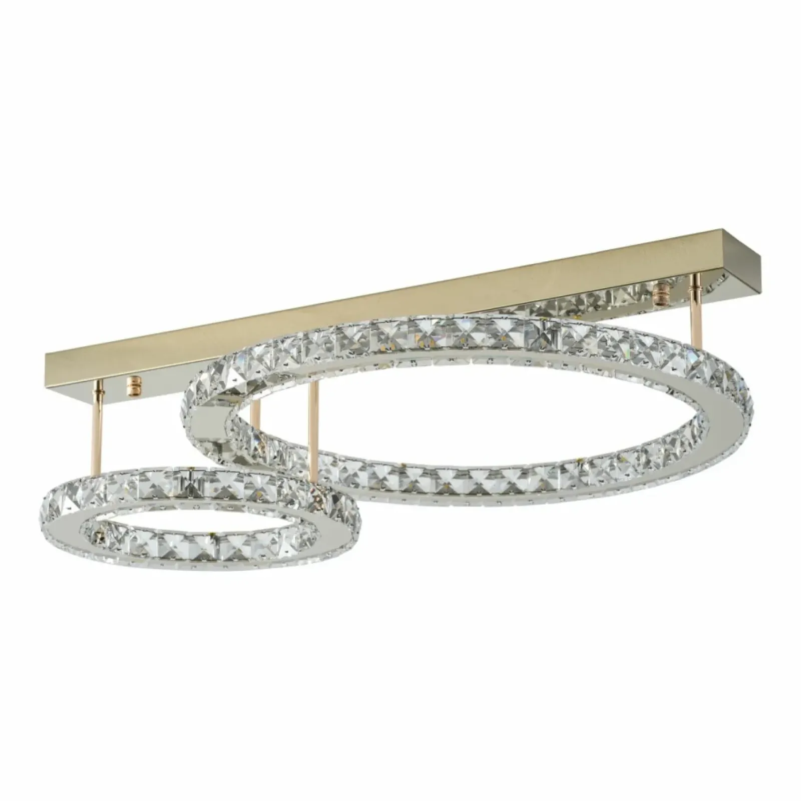 Sklep Kaja Złota, kryształowa lampa sufitowa LED MX3713-2-3GT GIRONA | Kaja* Lampy Led|Plafony Nowoczesne