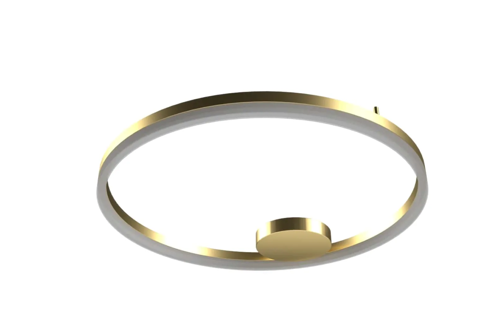 Sklep Kaja Złota lampa sufitowa obręcz plafon ⌀120cm z pilotem AZ5346 HALO | Kaja* Plafony Nowoczesne|Lampy Led