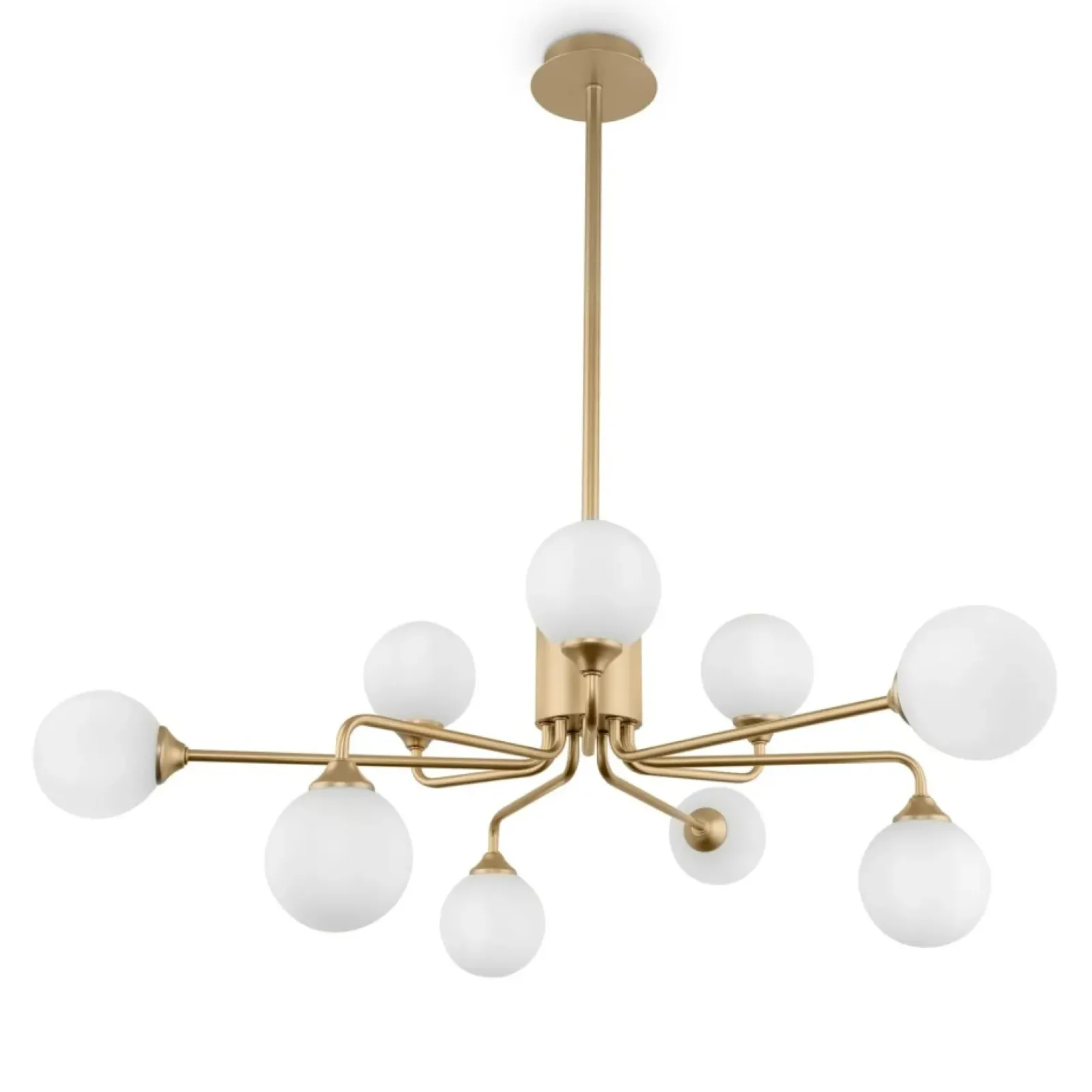 Sklep Kaja Złota lampa sufitowa w eleganckim wydaniu MOD044PL-09MG z serii ALEXIS złotymatowy Sale