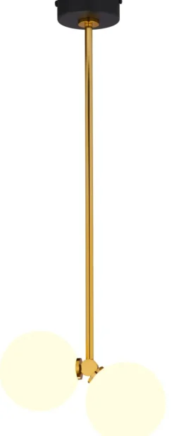 Sklep Kaja Złota lampa sufitowa z dwoma bialymi kloszami JUP 1918 z serii LUNA Outlet