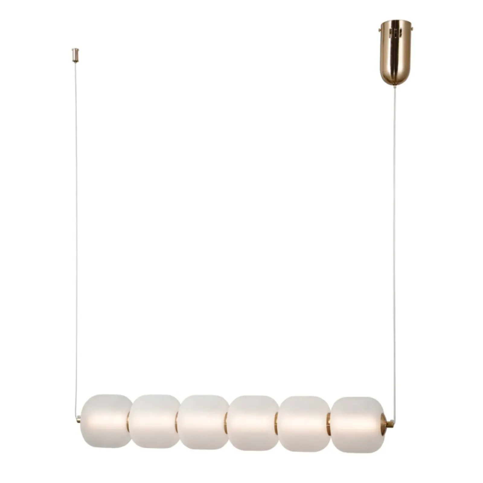 Sklep Kaja Złota lampa wisząca do jadalni PND-34362-6H-HBR-OPAL z serii GANTI Shop