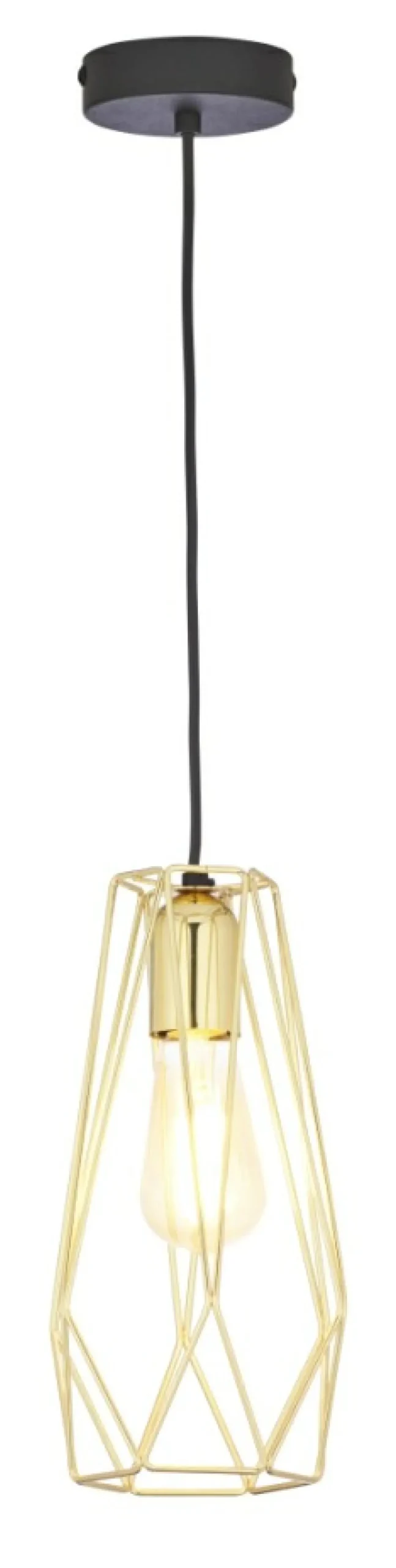Sklep Kaja Złota lampa wisząca do jadalni TK 2696 LUGO GOLD | Kaja Oświetlenie czarny Outlet