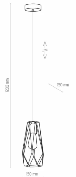 Sklep Kaja Złota lampa wisząca do jadalni TK 2696 LUGO GOLD | Kaja Oświetlenie czarny Outlet