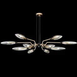 Sklep Kaja Złota lampa wisząca do salonu MOD012CL-12G VENTURA | Kaja Oświetlenie złotymat Hot