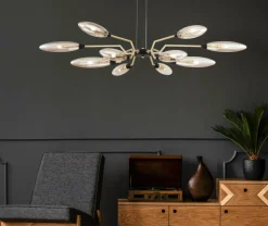 Sklep Kaja Złota lampa wisząca do salonu MOD012CL-12G VENTURA | Kaja Oświetlenie złotymat Hot