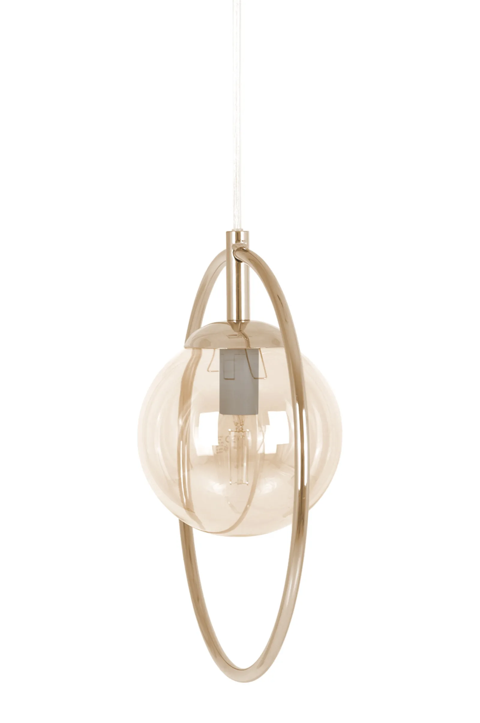 Sklep Kaja Złota lampa wisząca, geometryczna, z obręczą K-5395 z serii SVEN* Żyrandole Z Kloszami|Żyrandole Nowoczesne