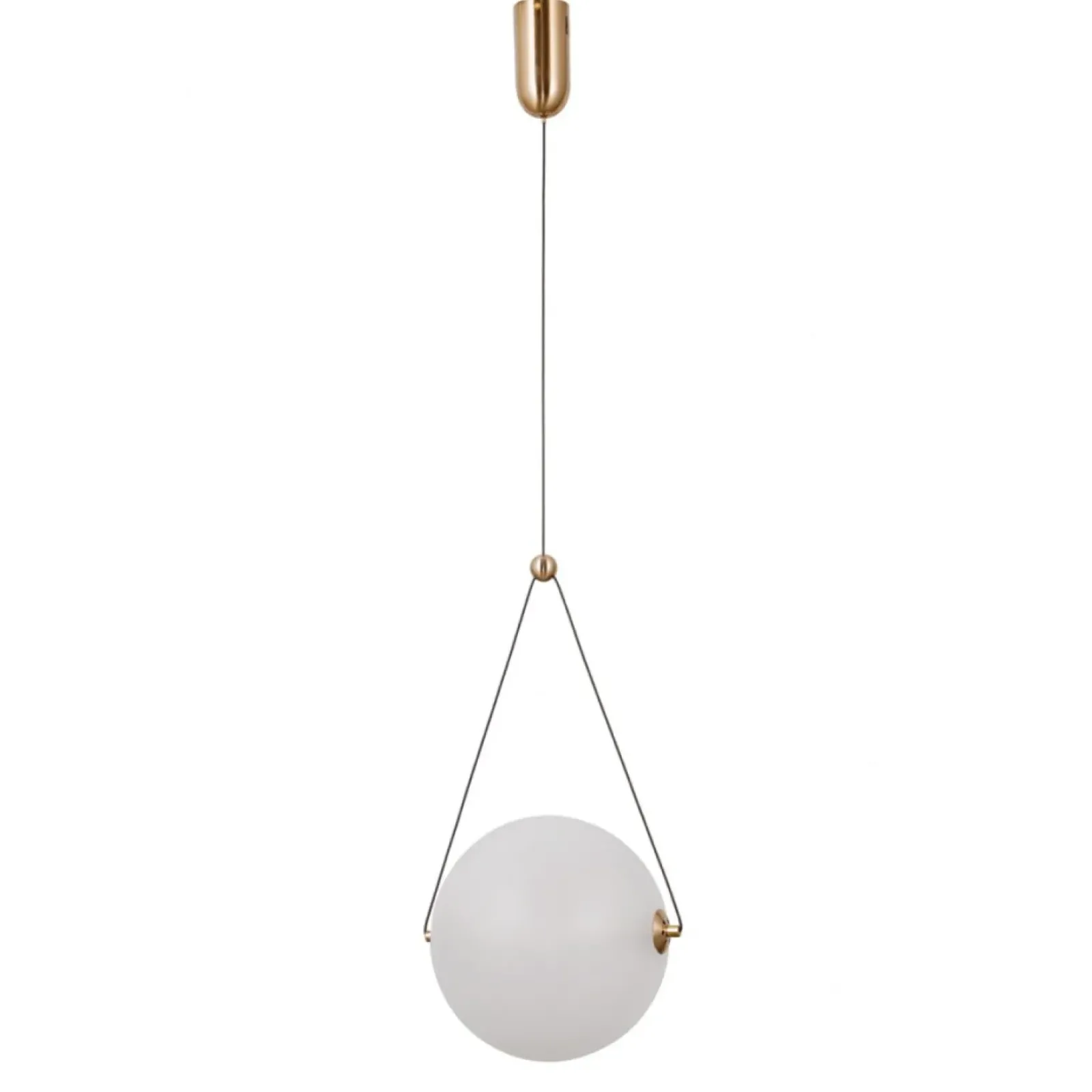 Sklep Kaja Złota lampa wisząca kula LED PND-34361-L-HBR-OPAL z serii RASTIA Best Sale