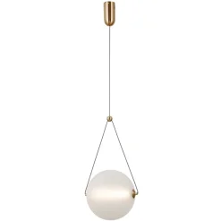 Sklep Kaja Złota lampa wisząca kula LED PND-34361-L-HBR-OPAL z serii RASTIA Best Sale