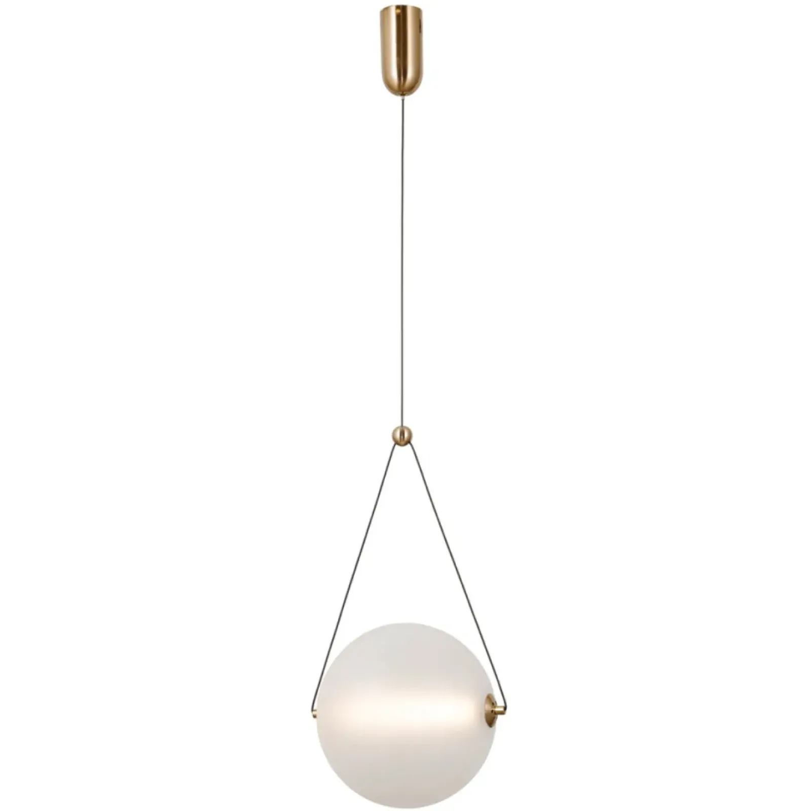 Sklep Kaja Złota lampa wisząca kula LED PND-34361-L-HBR-OPAL z serii RASTIA Best Sale