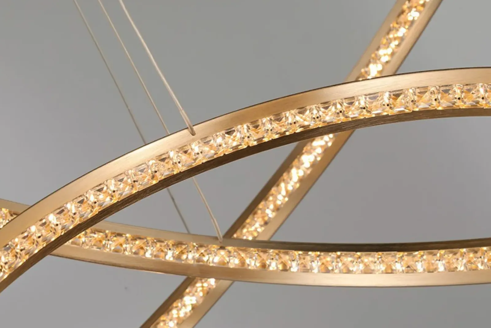 Sklep Kaja Złota lampa wisząca LED okręgi do salonu AZ4429 BRIGHTON | Kaja złoty Flash Sale