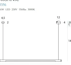 Sklep Kaja Złota lampa wisząca nad bar 100cm MX P0356 ORGANIC P | Kaja Store