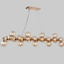 Sklep Kaja Złota lampa wisząca PND-5252-A-25-GD-CGN CABELLA | Kaja Oświetlenie Outlet