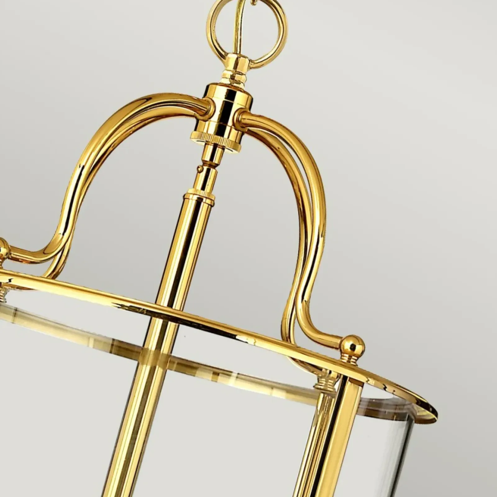 Sklep Kaja Złota lampa wisząca, szklany klosz HK-GENTRY-P-L-PB z serii GENTRY* Randole Tradycyjne