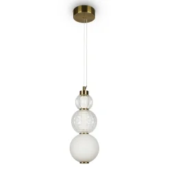 Sklep Kaja Złota lampa wisząca, trzy, białe klosze P069PL-L16G3K z serii COLLAR złoty Best