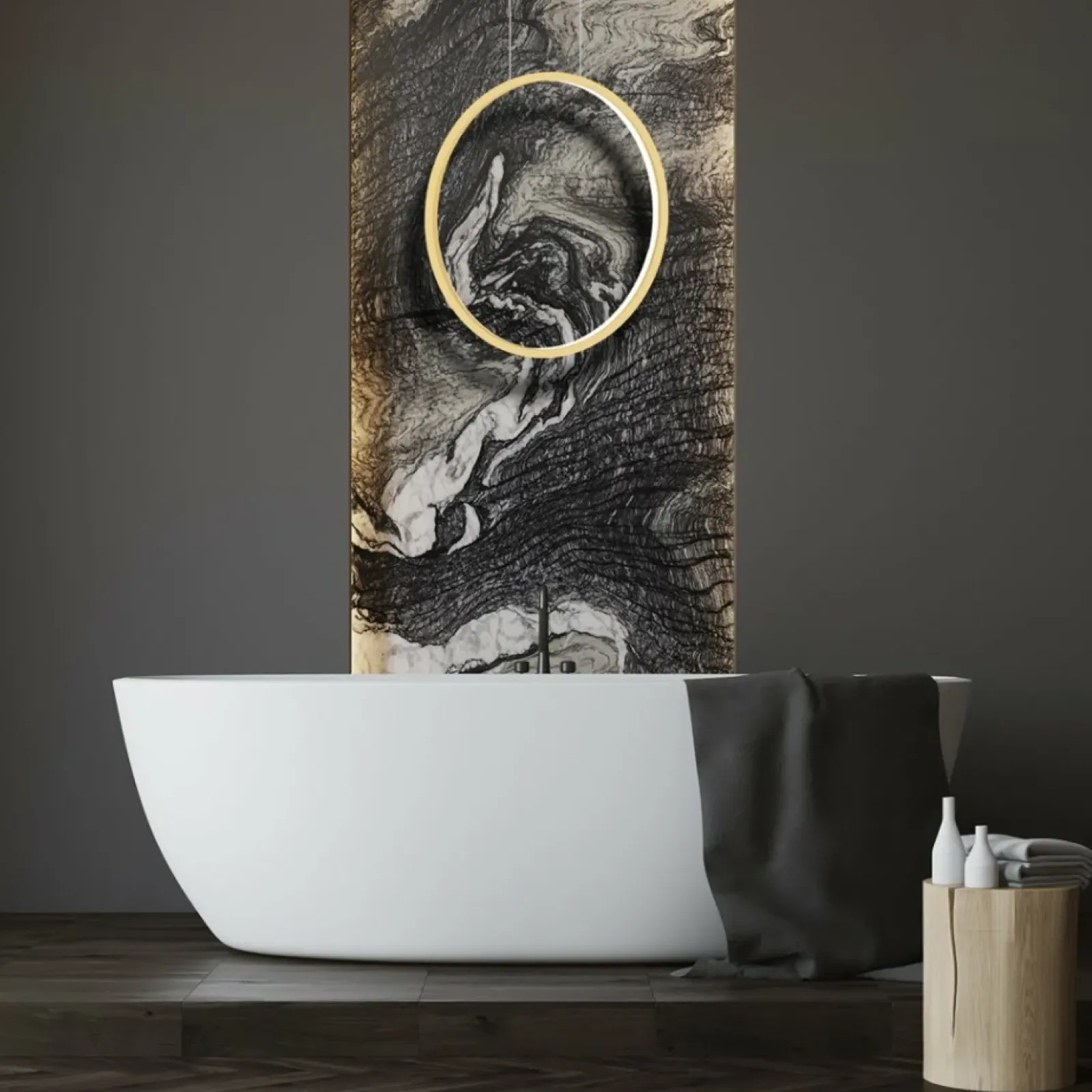Sklep Kaja Złota lampa wisząca w kształcie okręgu, LED ML8855 z serii SATURNO | Kaja Oświet Discount