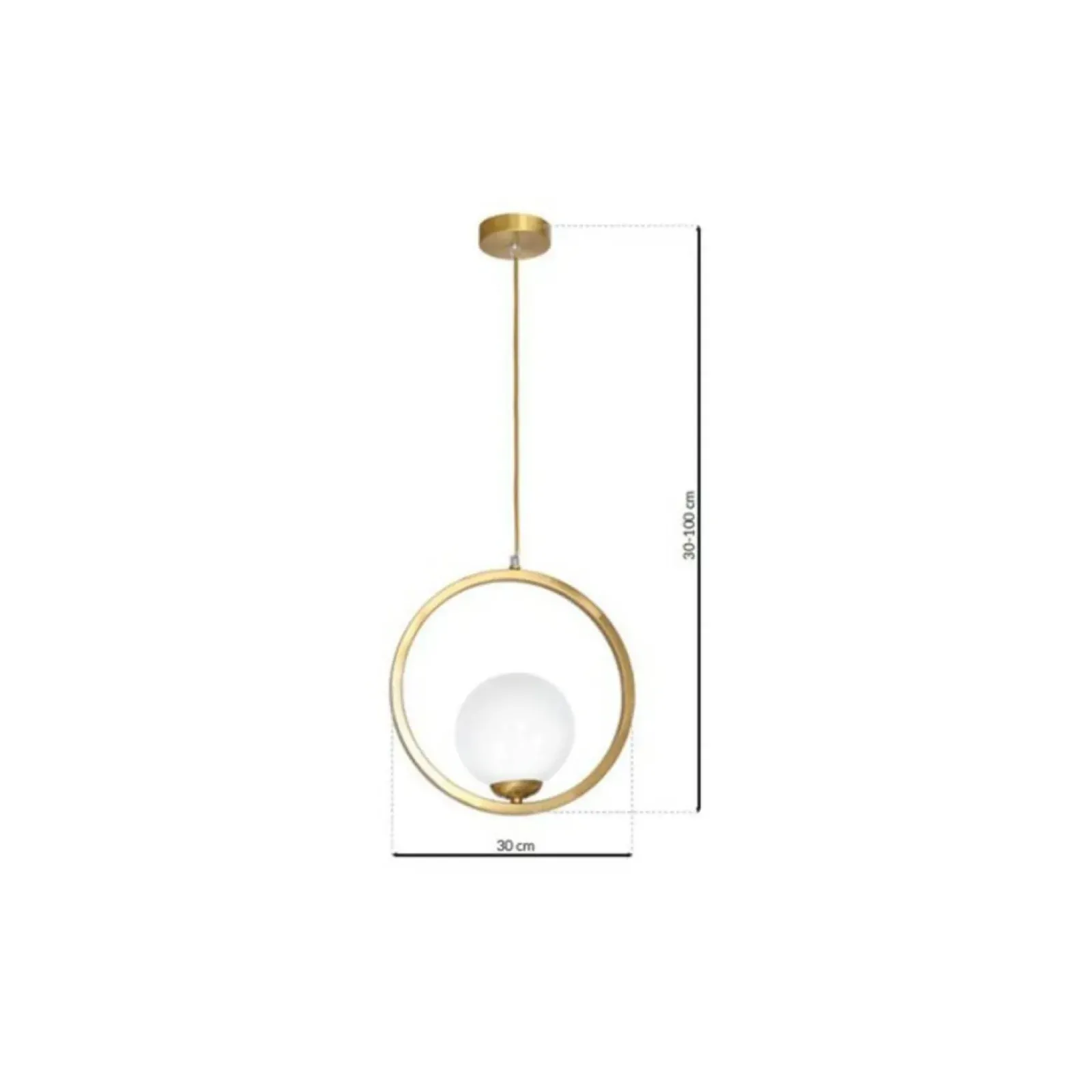 Sklep Kaja Złota lampa wisząca z białym kulistym kloszem MLP5573 z serii VIENNA | Kaja Oświ Store