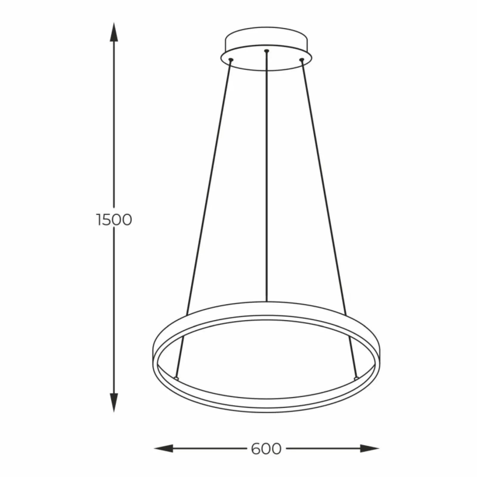 Sklep Kaja Złota, ledowa obręcz do salonu ⌀60cm 2023201-GD60 BRENO | Kaja Shop
