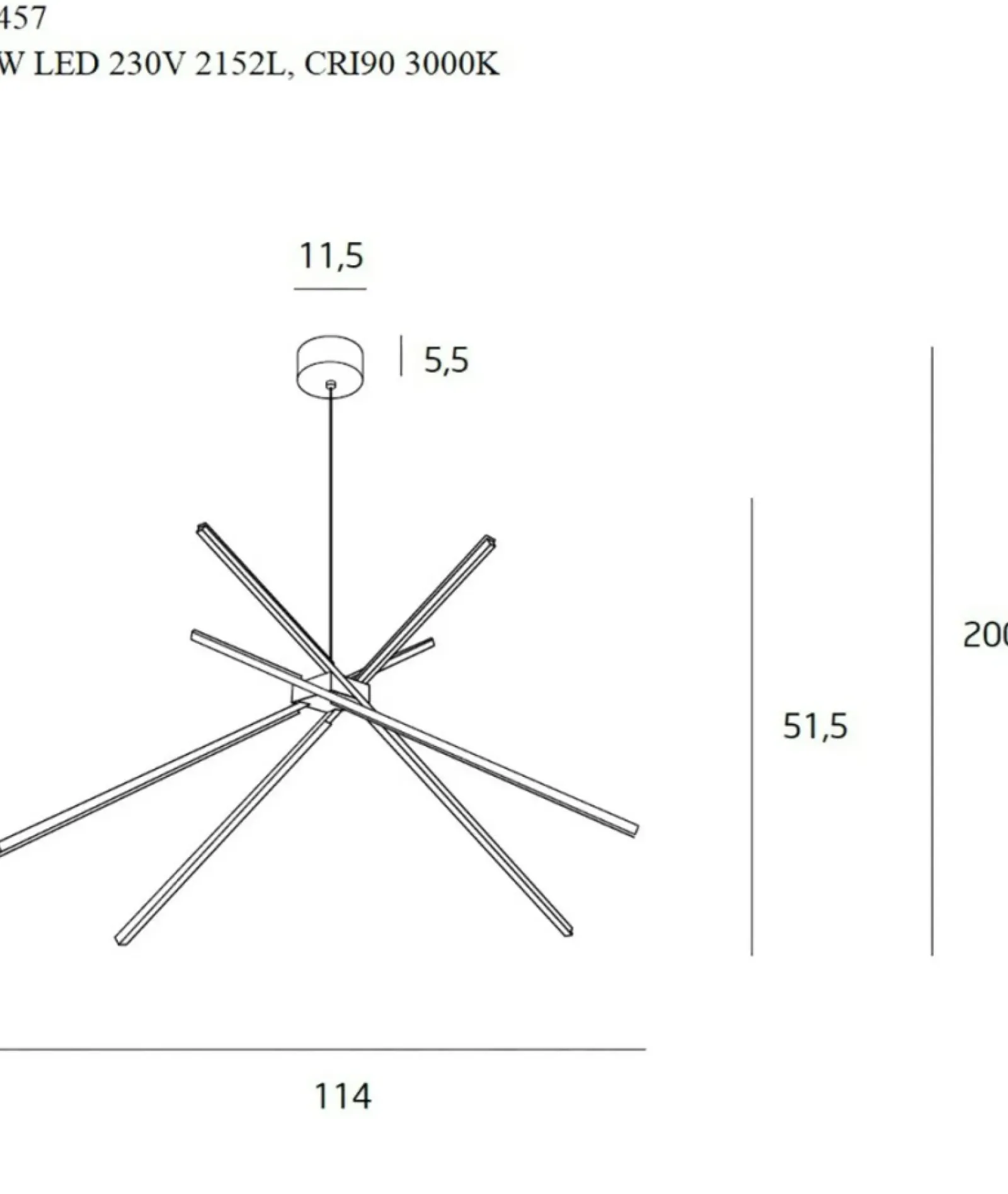 Sklep Kaja Złota, ledowa, rozłożysta lampa wisząca MX P0457 SPIDER | Kaja Fashion