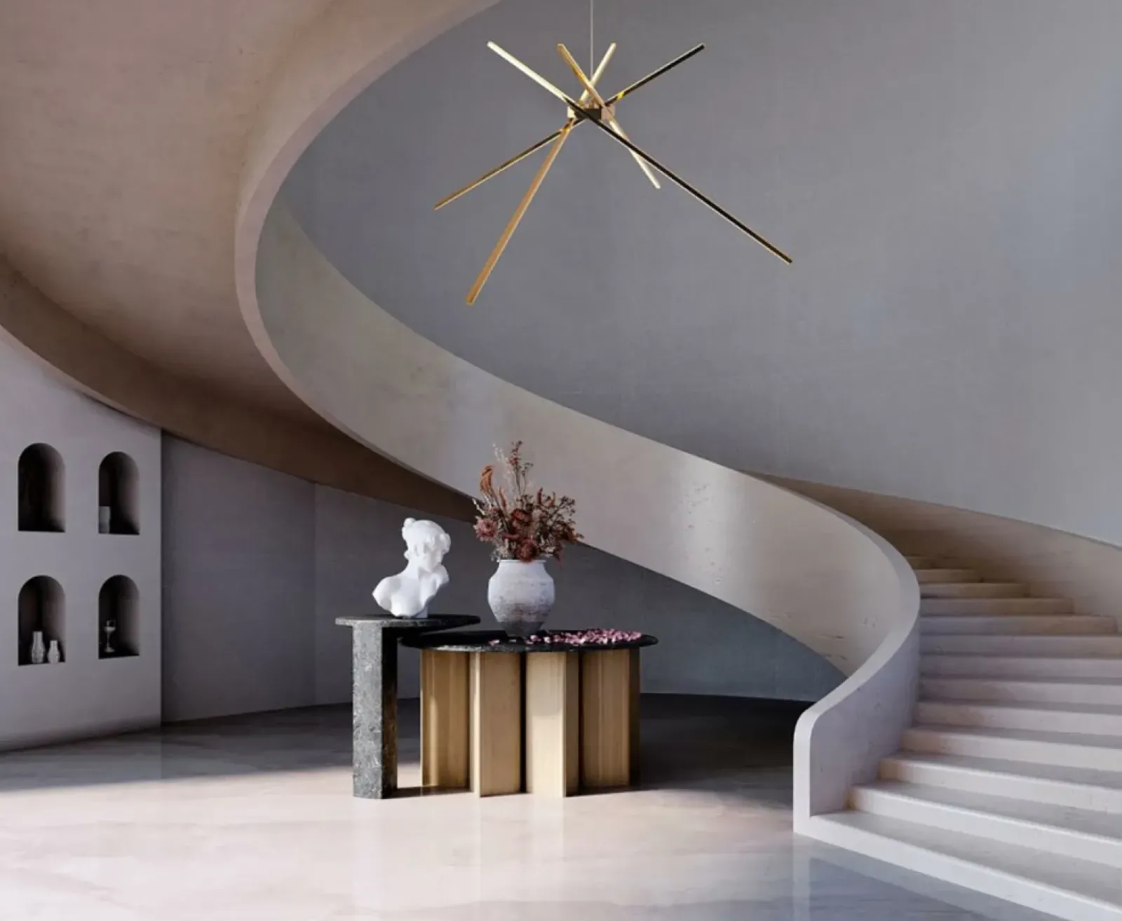 Sklep Kaja Złota, ledowa, rozłożysta lampa wisząca MX P0457 SPIDER | Kaja Fashion