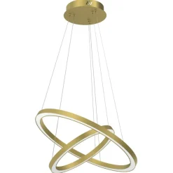 Sklep Kaja Złota, matowa lampa wisząca, dwa okręgi ML8423 z serii GALAXIA | Kaja Oświetleni Outlet