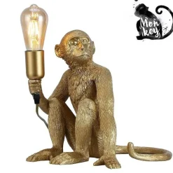 Sklep Kaja Złota, modernistyczna lampka nocna ABR-KARD4-G MONKEY | Kaja* Nowoczesne Lampki Stołowe