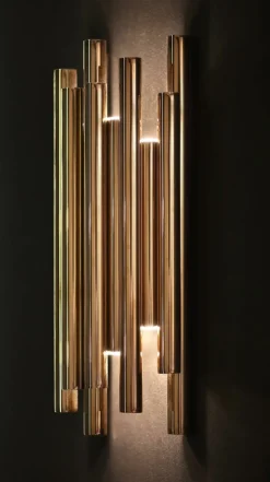 Sklep Kaja Złota, nowoczesna lampa ścienna z rurek MX W0187 ORGANIC | Kaja* Lampy Led