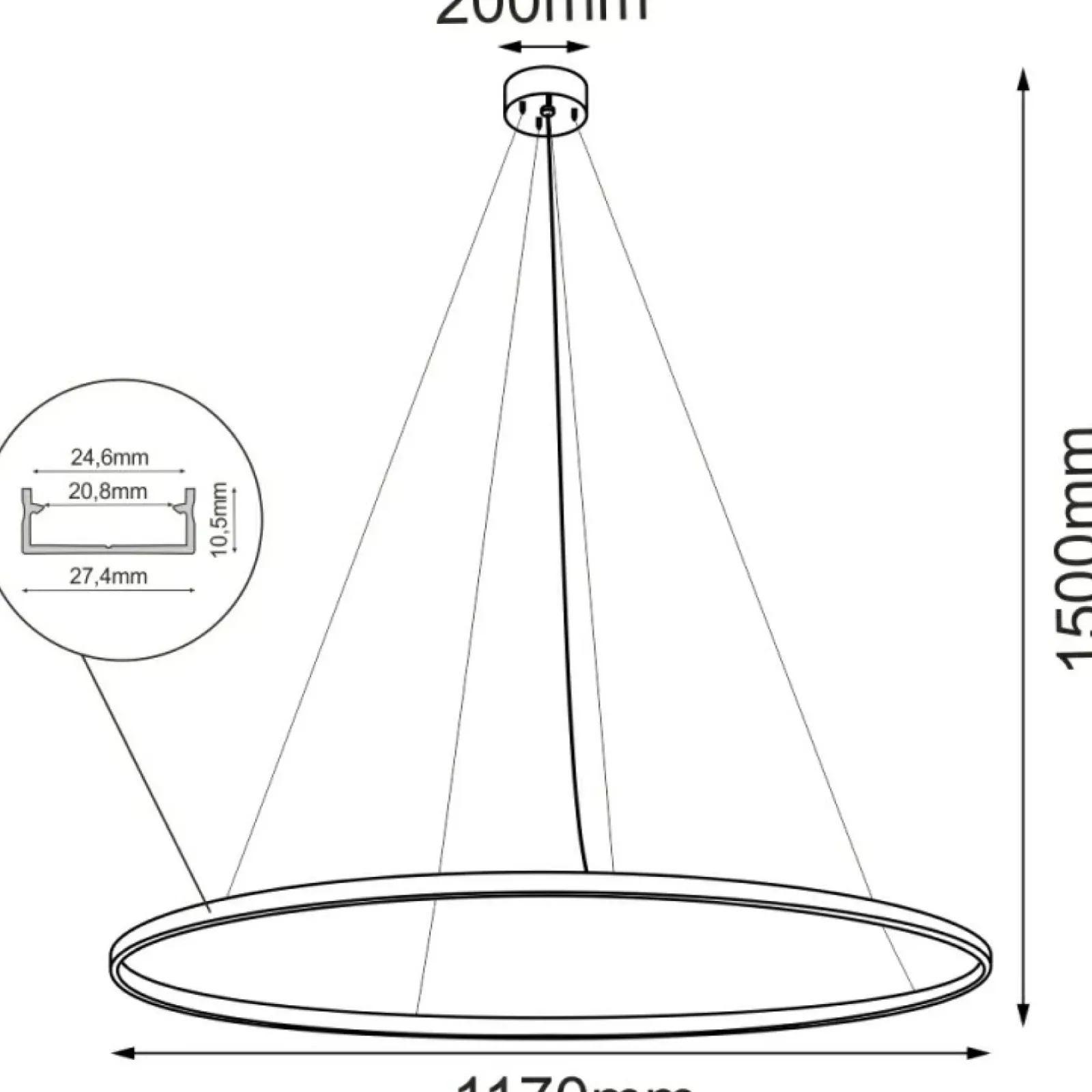 Sklep Kaja Złota obręcz LED do salonu ⌀117cm 4000K ANT 5345 z serii AGA Flash Sale