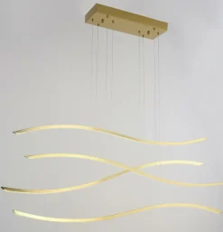 Sklep Kaja Złota wisząca lampa LED nowoczesna do salonu AZ4058 WAVES | Kaja złoty Clearance