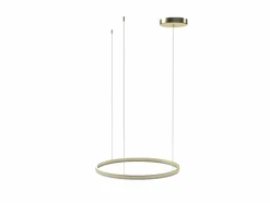 Sklep Kaja Złote koło LED wiszące poziomo ⌀150cm z pilotem AZ5348 HALO | Kaja złoty Outlet