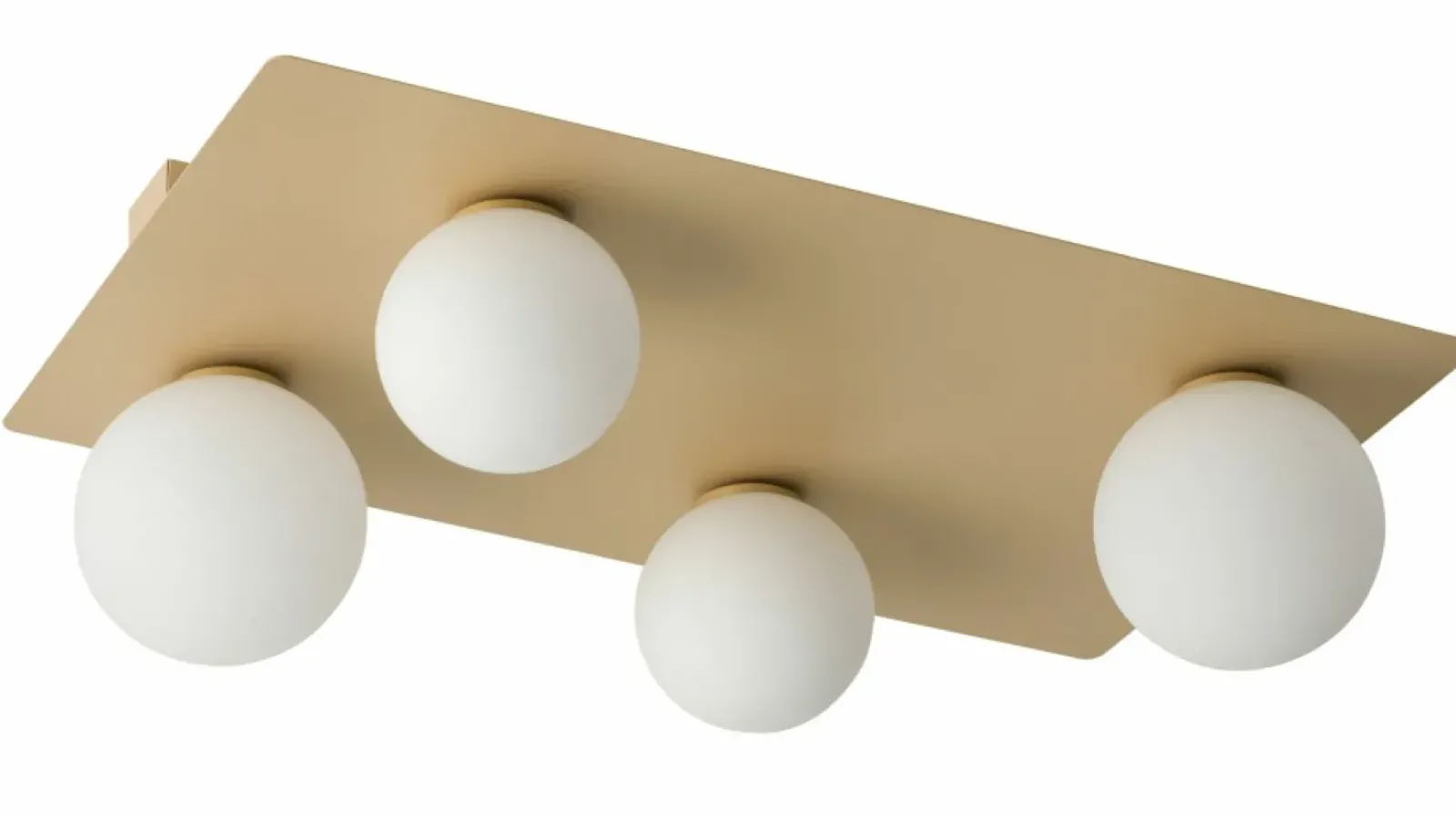 Sklep Kaja Złoto-biała lampa z kulistymi kloszami SIG 33283 ARGON PROSTOKĄT Outlet