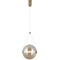 Sklep Kaja Złoto-bursztynowa lampa wisząca PND-34361-L-HBR-AMB z serii RASTIA Hot