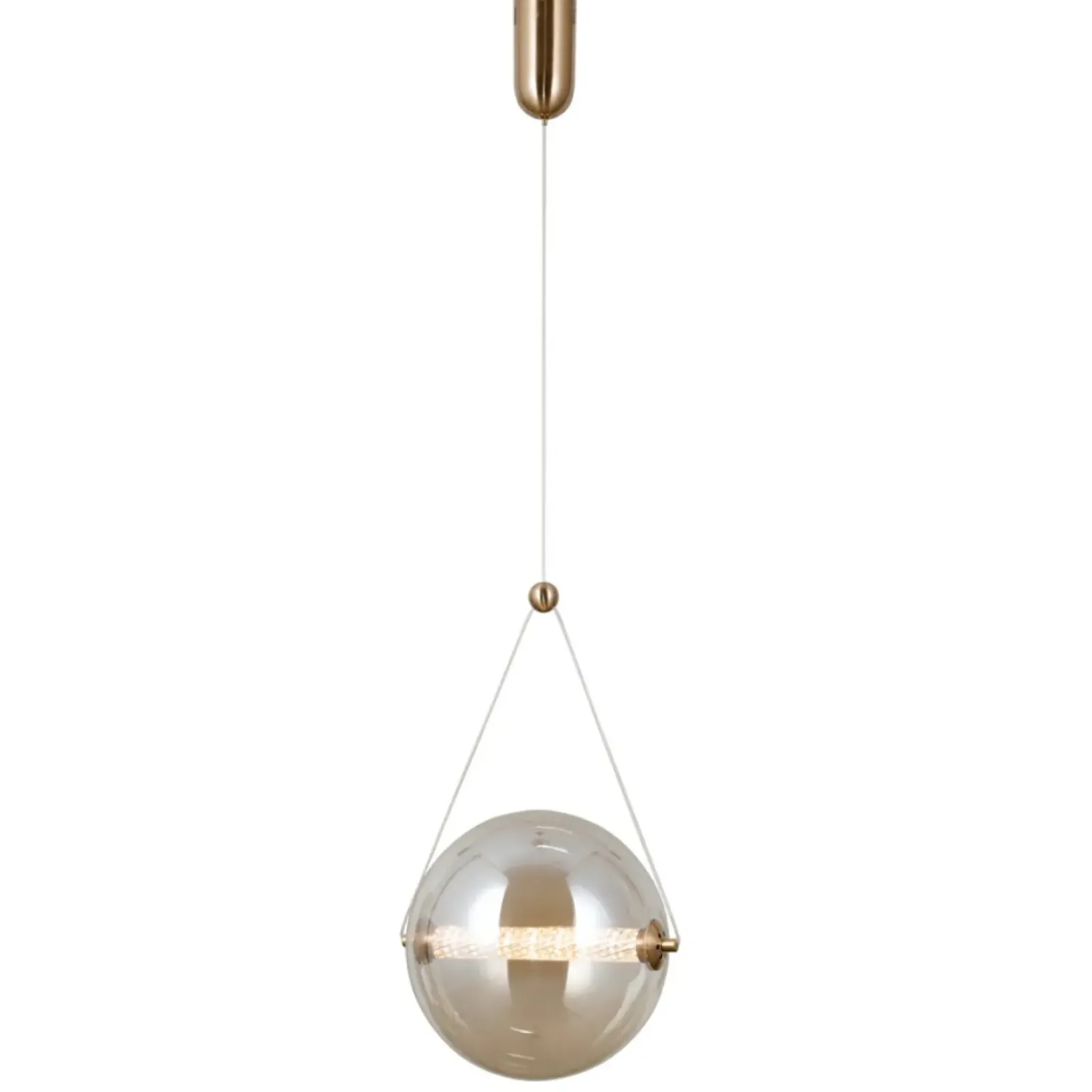 Sklep Kaja Złoto-bursztynowa lampa wisząca PND-34361-L-HBR-AMB z serii RASTIA Hot