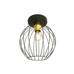 Sklep Kaja Złoto-czarna lampa sufitowa z drucianym kloszem 1370/1 z serii NEST New