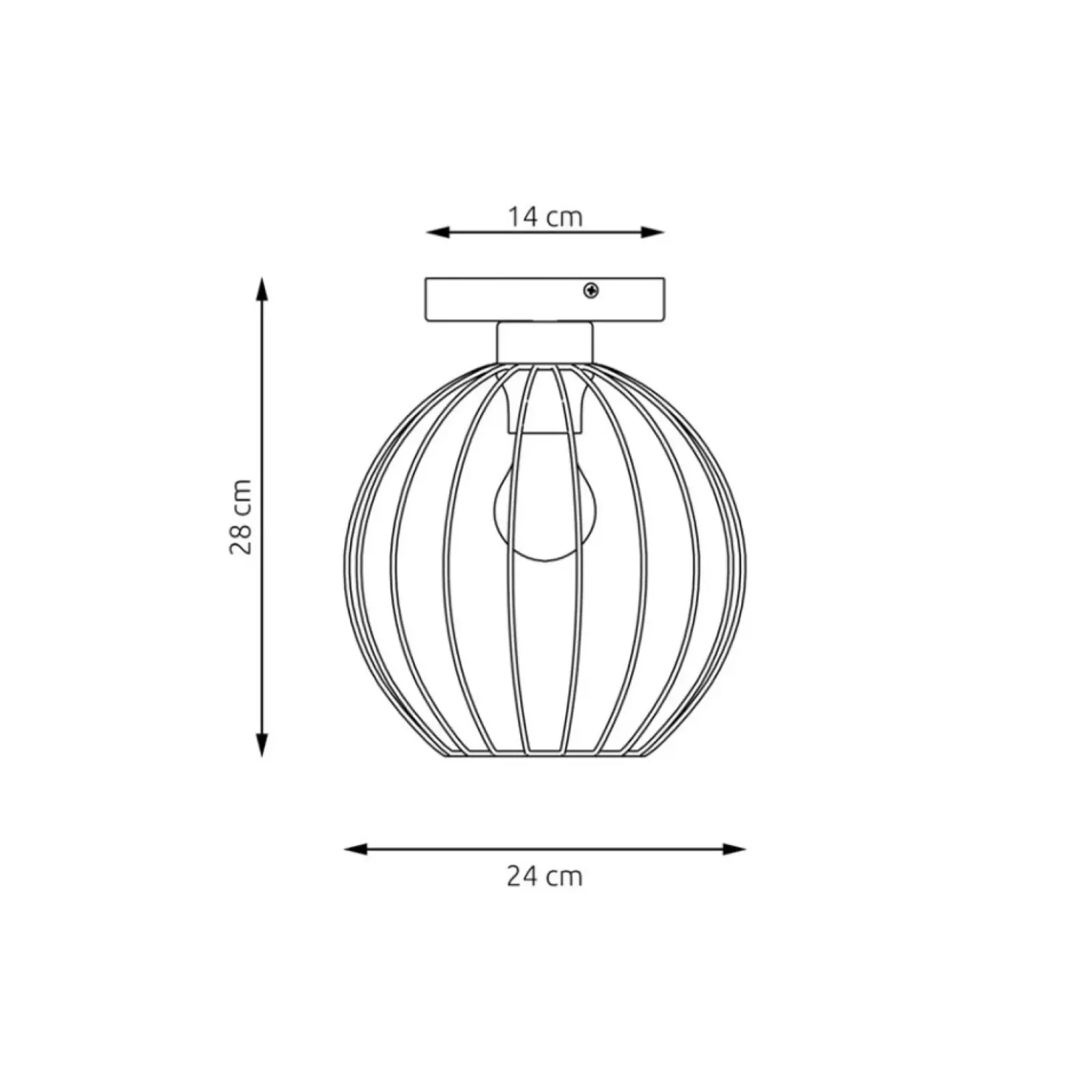 Sklep Kaja Złoto-czarna lampa sufitowa z drucianym kloszem 1370/1 z serii NEST New