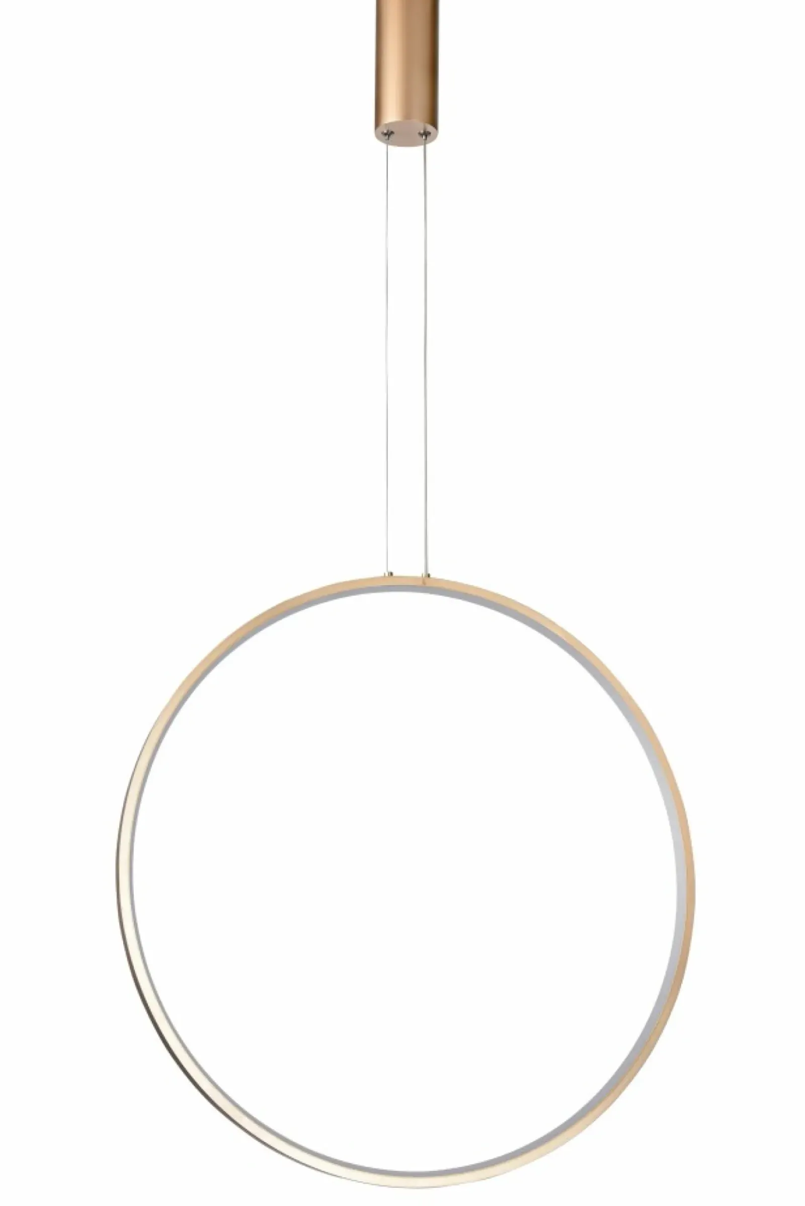 Sklep Kaja Złoty żyrandol LED, pionowy zwis obręcz ⌀60cm AZ5256 MASSIMA | Kaja złotopiaskowane Flash Sale