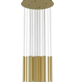 Sklep Kaja Złoty żyrandol z tubami LED, ściemnialny MX P0476D ORGANIC | Kaja Cheap