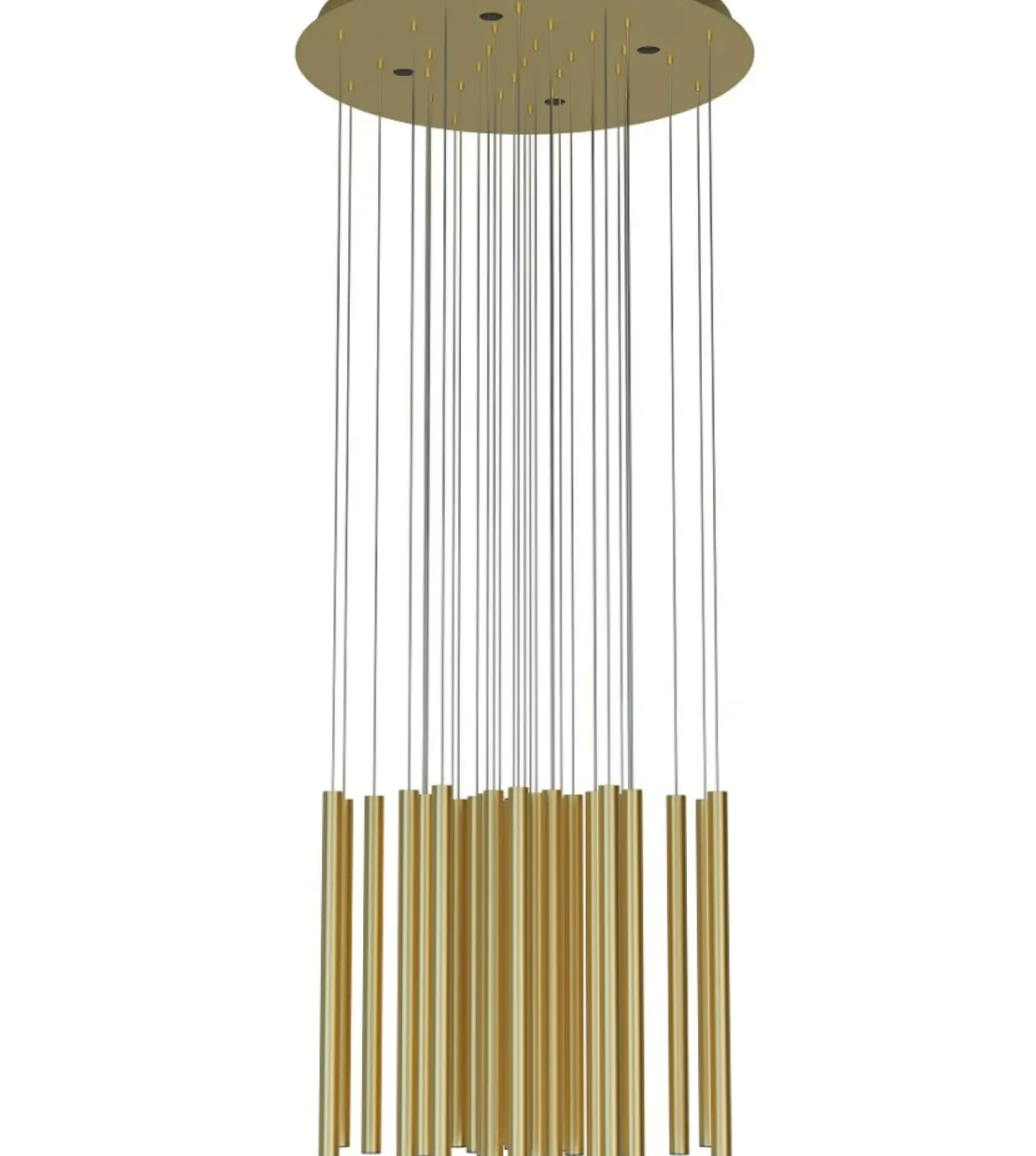 Sklep Kaja Złoty żyrandol z tubami LED, ściemnialny MX P0476D ORGANIC | Kaja Cheap