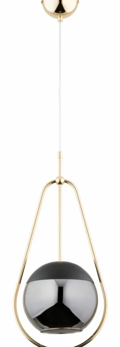 Sklep Kaja Złoty zwis typu kropla z ciemnym kloszem AL 61246 EL-DORADO | Kaja Shop