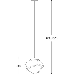 Sklep Kaja Złoty zwis z nieregularnym kloszem P0488-01B-U8AC ROCK | Kaja Best